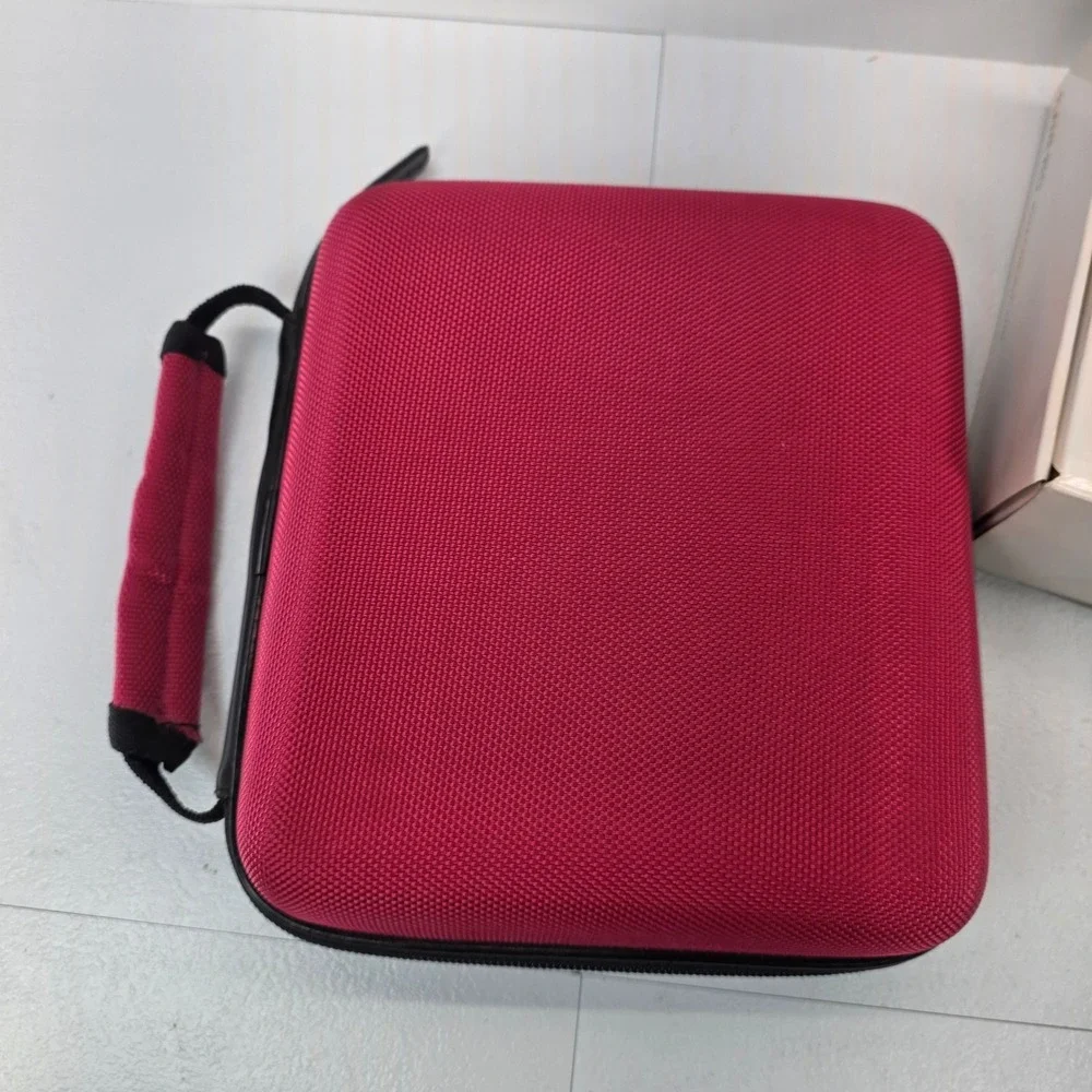 Nintendo 3DS Flame Red Console Bundle CTR-001 Case SD Card Chargers Box